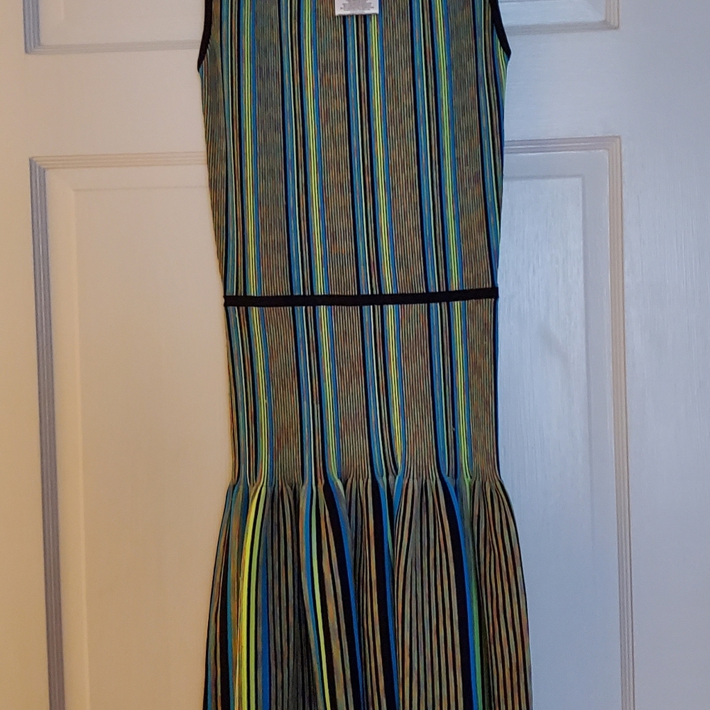BCBGMAXAZRIA fit and flare jacquard dress